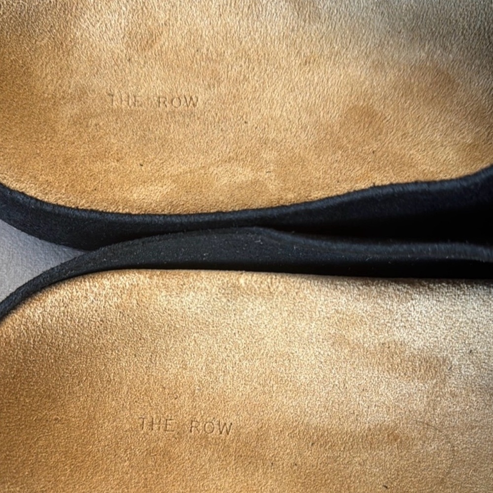 The Row Black Hugo Suede Cloag Loafers - Picture 3 of 6